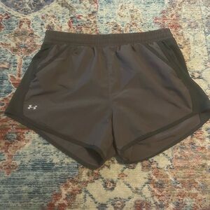 Under Armour Women's Gray Athletic Shorts-Medium